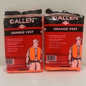 2 Allen Blaze Orange Vests